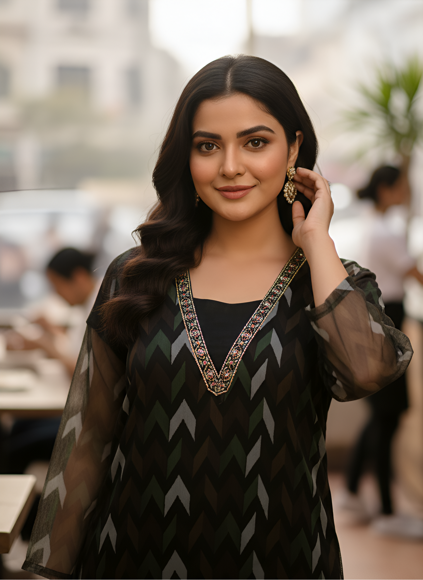 FAIRY|2-PIECE ELEGANT & CLASSICAL MAXI BLACK MMG-89