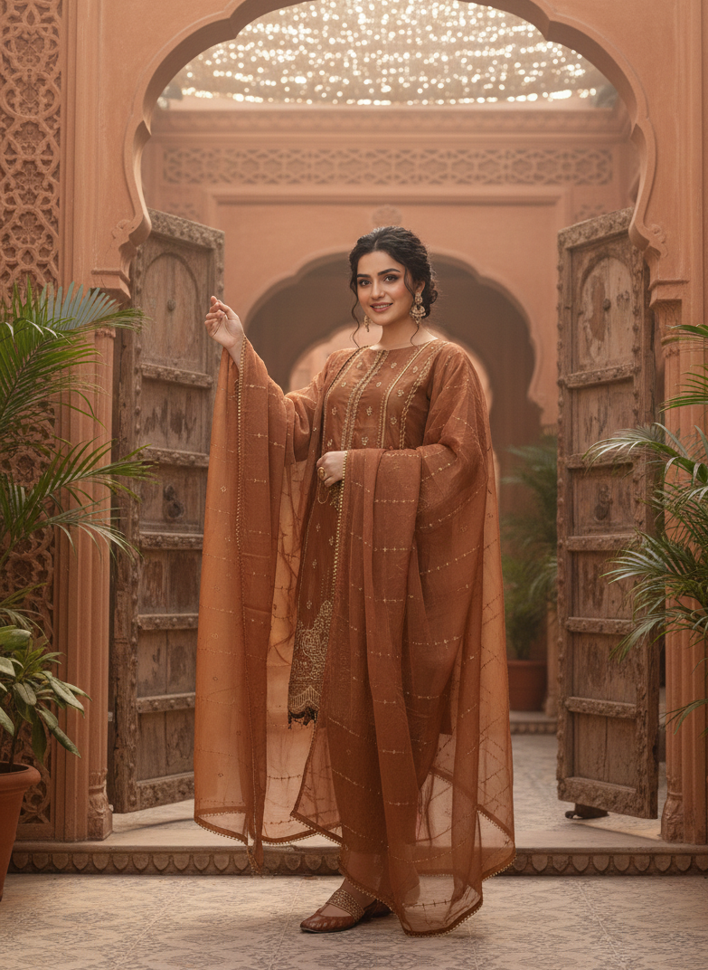 RIWAYAT MASURI EMB KURTA SET MMG-777