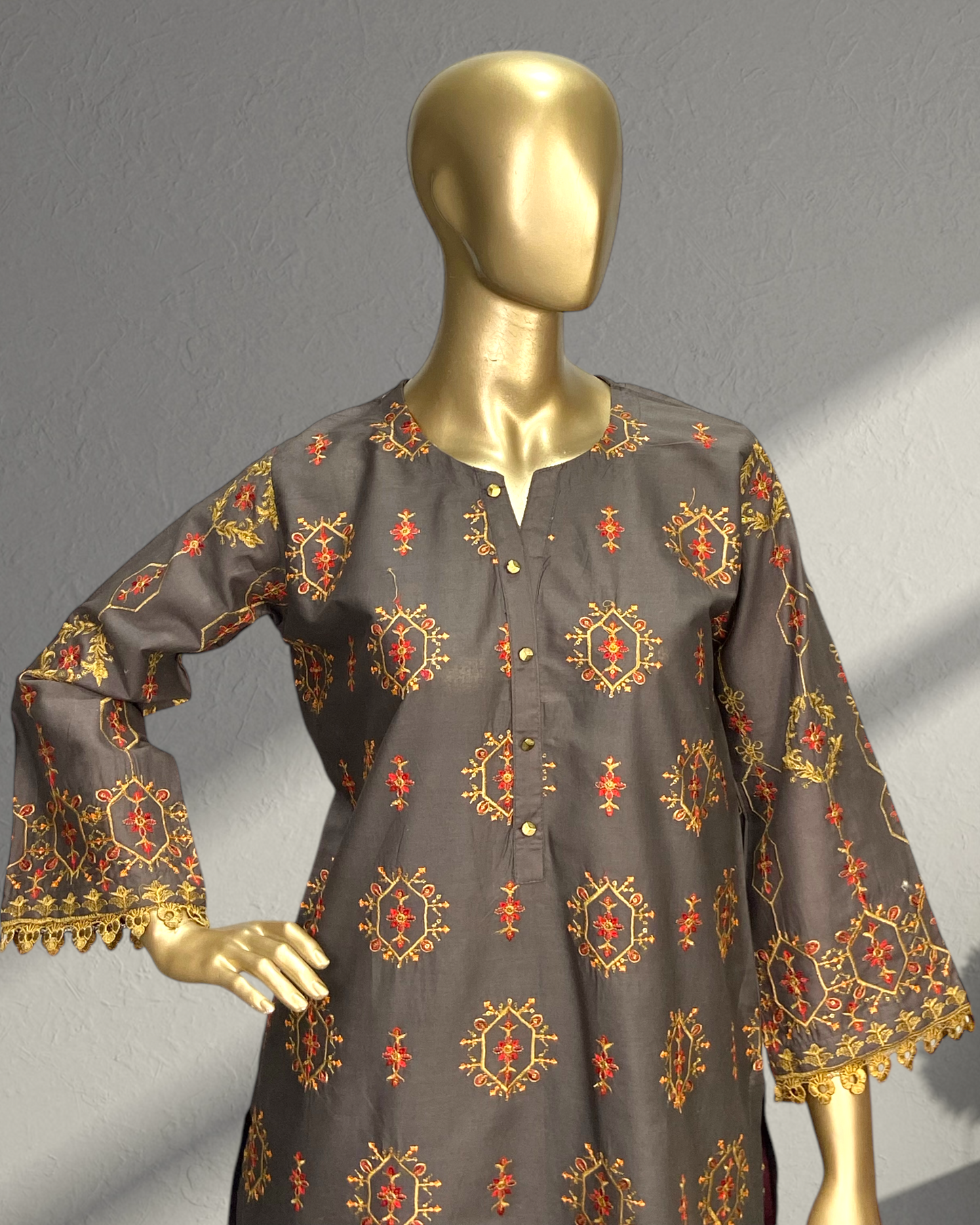 2-Piece Cotton Printed Ready-to-Wear Suit For Women – Free Size (22" Chest) | MMG-D-170