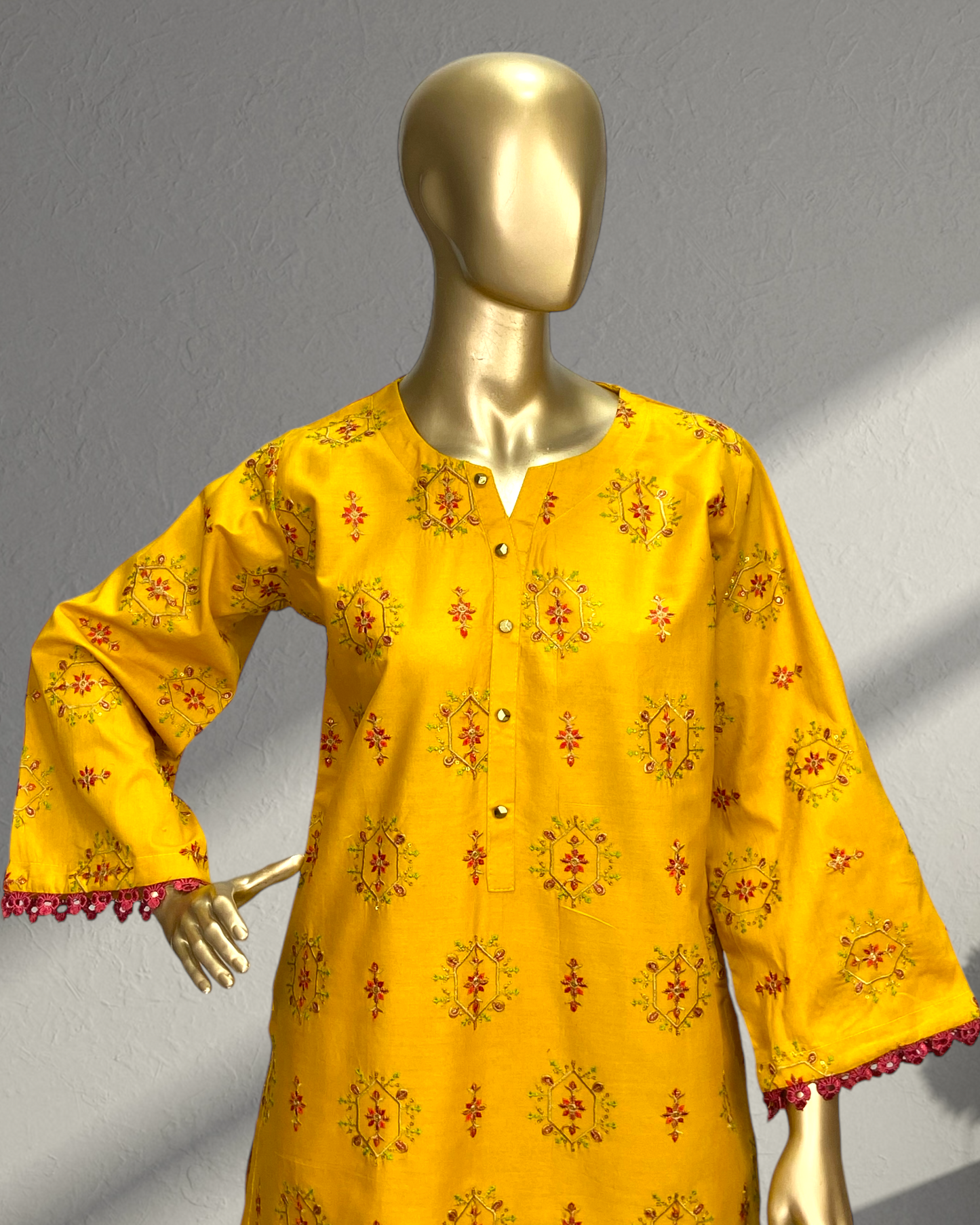 2-Piece Cotton Printed Ready-to-Wear Suit For Women – Free Size (22" Chest) | MMG-D-170