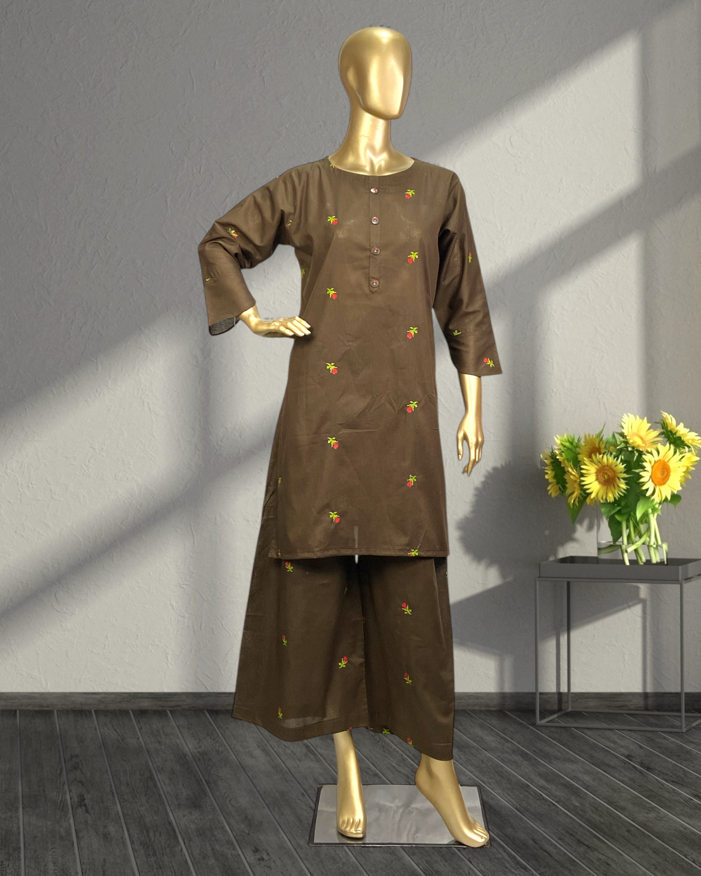 Elegant Lining Cotton 2-Piece Suit MMG-D-121