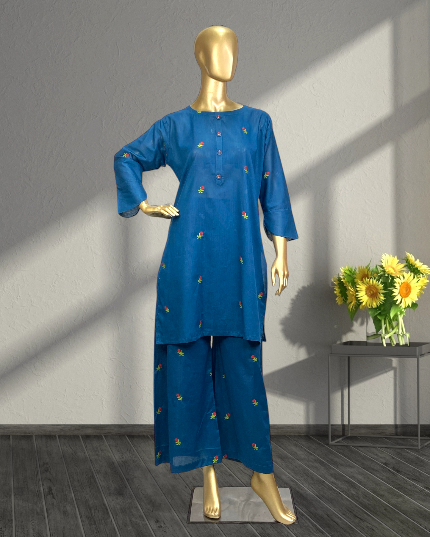 Elegant Lining Cotton 2-Piece Suit MMG-D-121