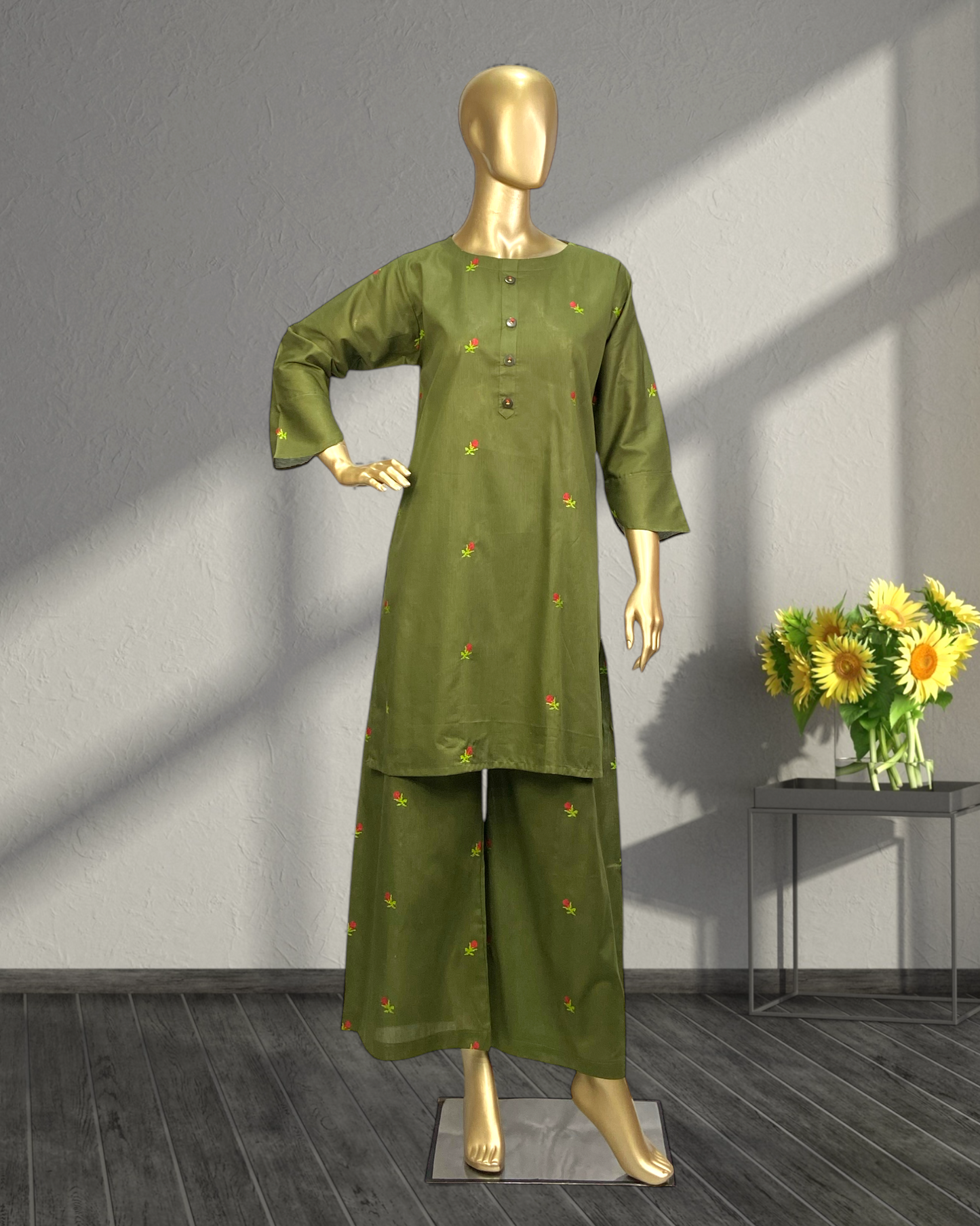 Elegant Lining Cotton 2-Piece Suit MMG-D-121
