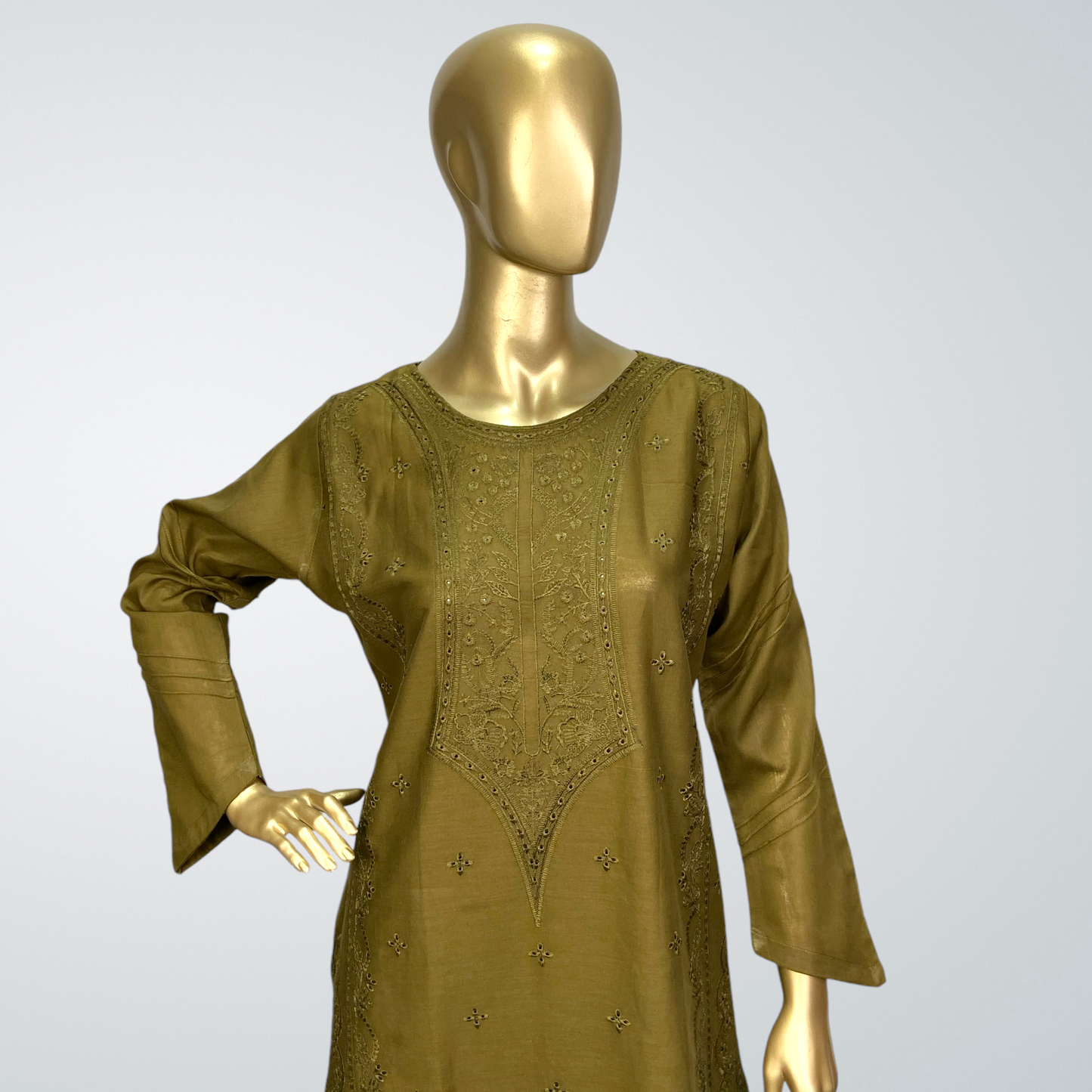 Elegant 2-Piece Cotton Chicken Kari Suit – Timeless Style & Comfort MMG-D-140