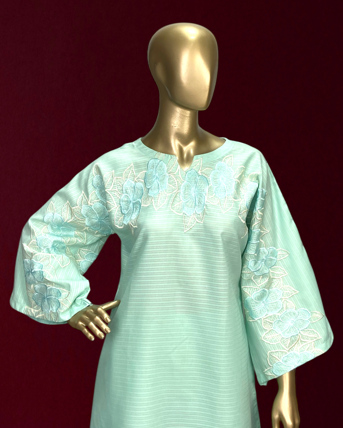 Doria PC Cotton 2-Piece Suit | Front & Back Embroidered | MMG-D-175