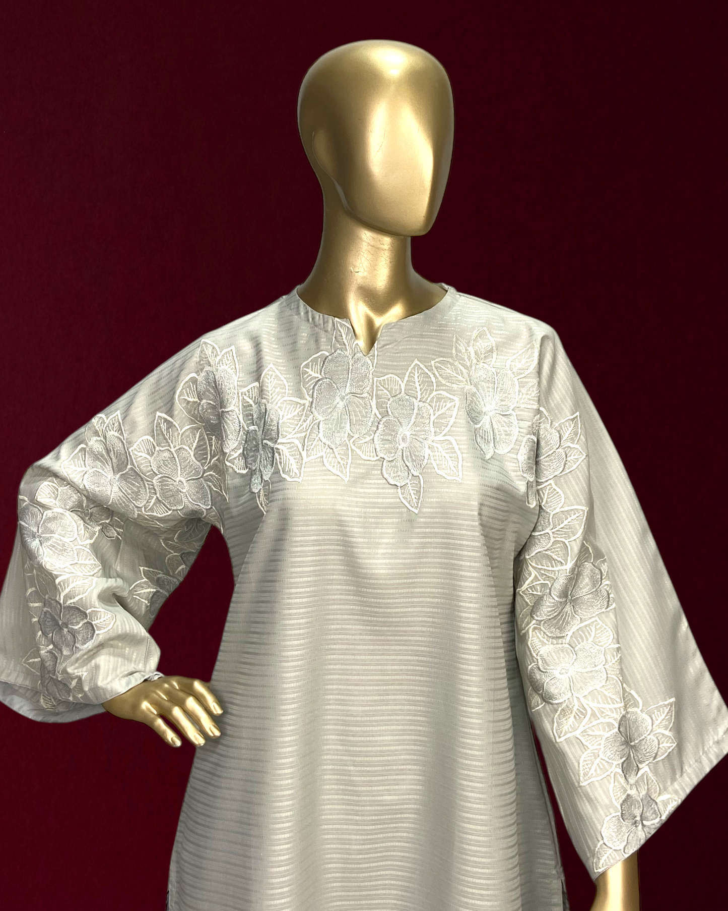 Doria PC Cotton 2-Piece Suit | Front & Back Embroidered | MMG-D-175