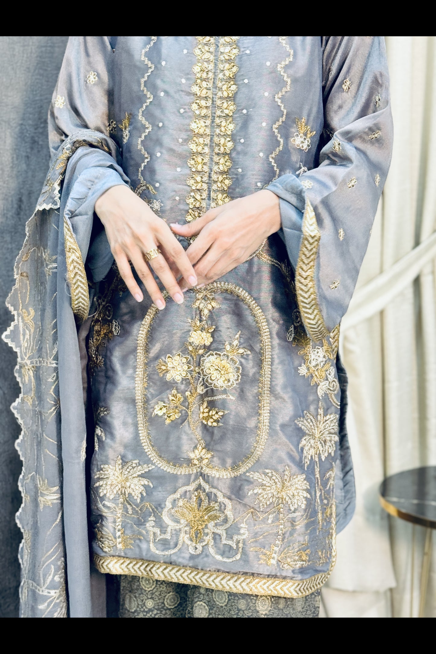 NOOR E MEHSURI|3 PIECE EMBROIDERED MEHSURI SHIRT|JAMAWAR TROUSER|EMBROIDERED DUPATTA MMG-808
