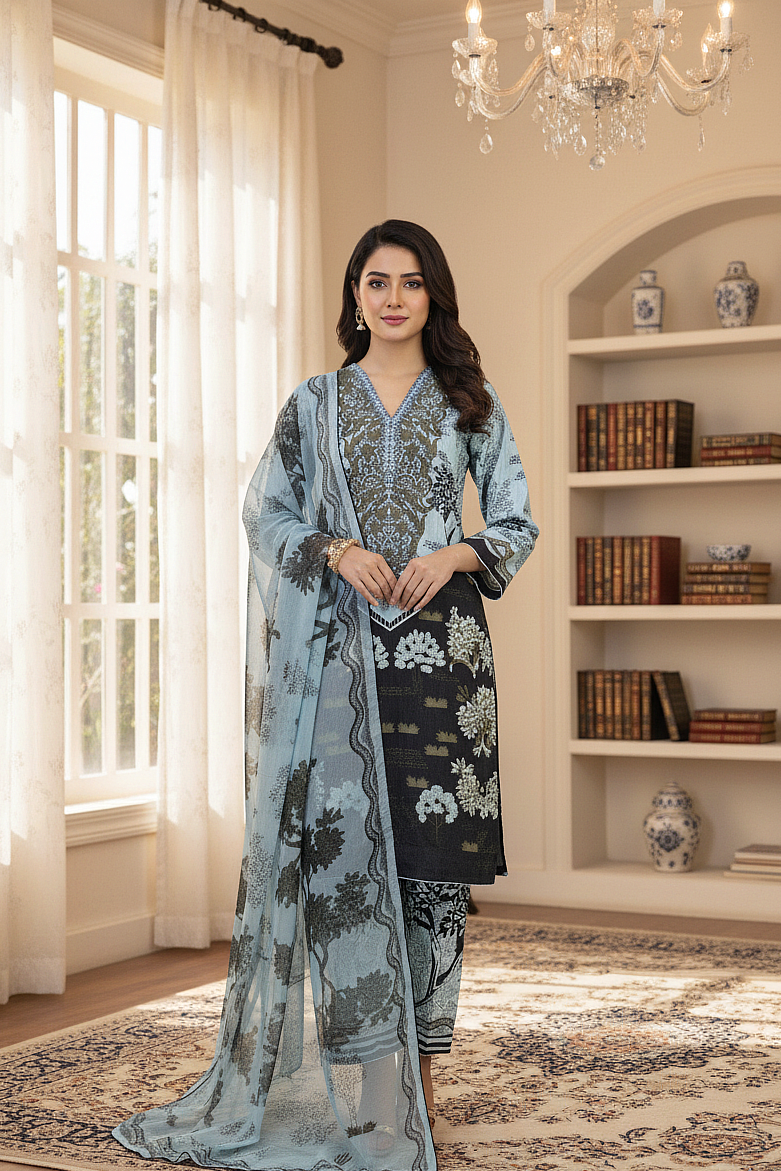 KAIRA|3-PIECE DIGITAL PRINTED KURTA SET MMG-10001