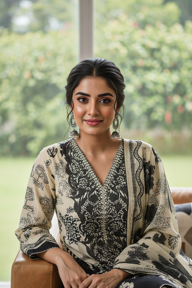 KAIRA|3-PIECE DIGITAL PRINTED KURTA SET MMG-10001
