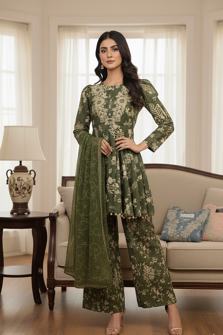 NARGIS|DIGITAL PRINTED PEPLUM MMG-1075