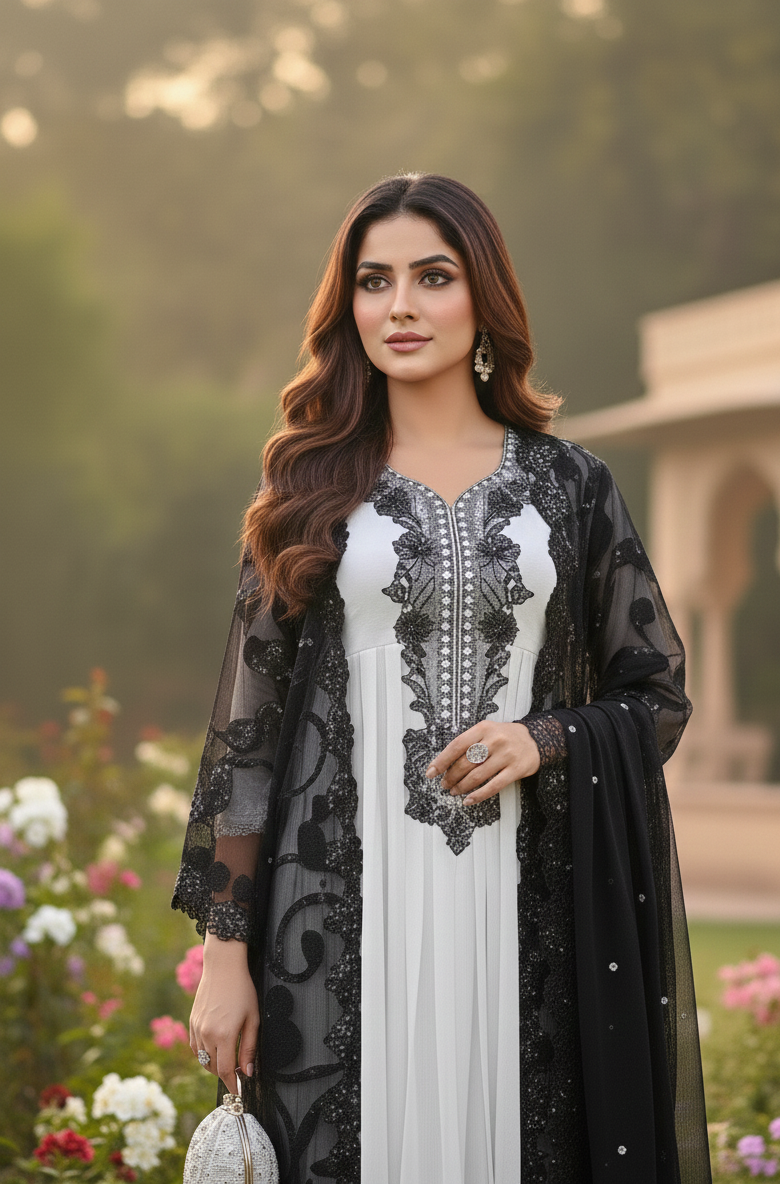 4-PIECE DIVINE DRAPE LAYERED FROCK SET