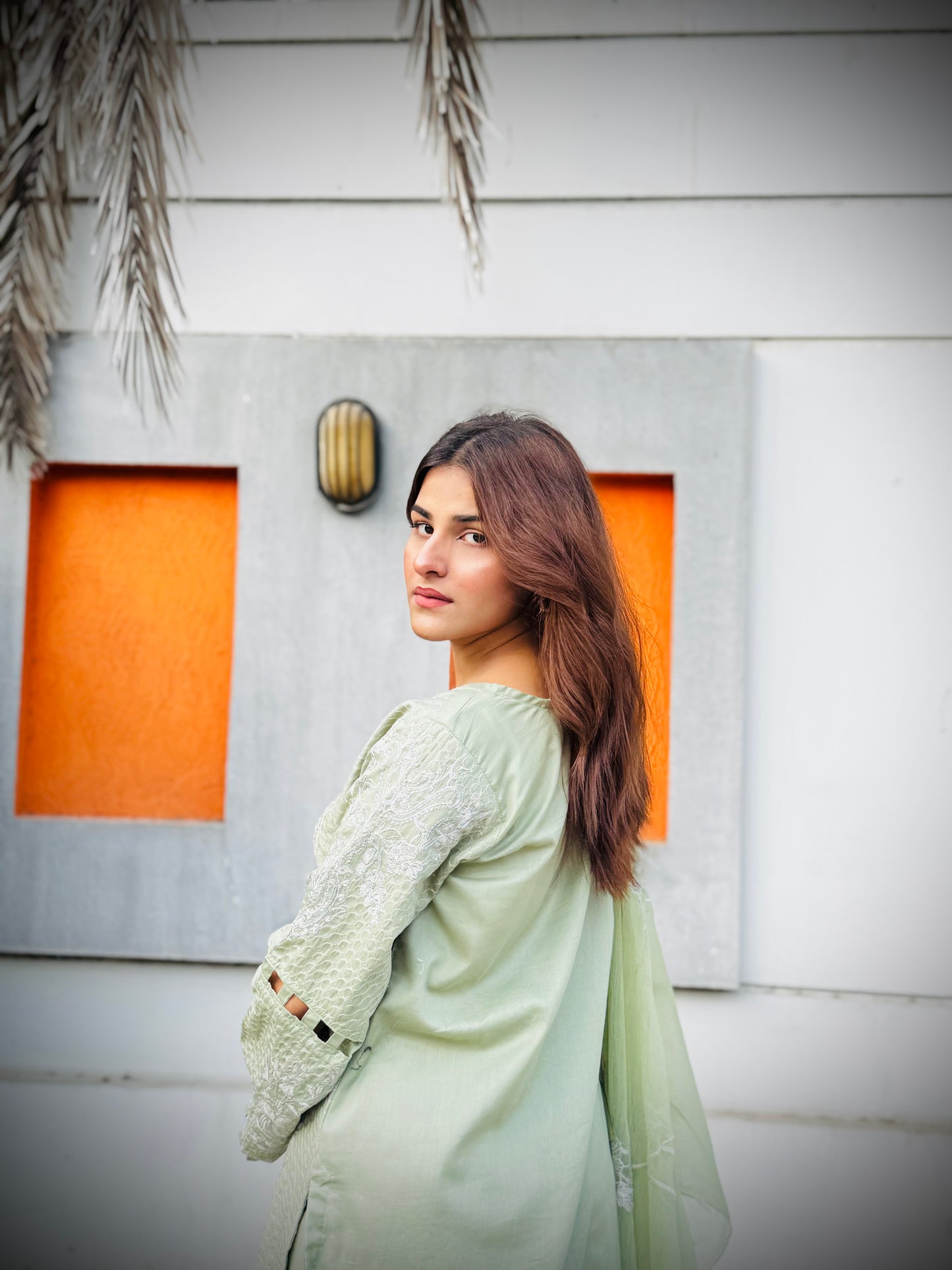 ANDAAZ E NOOR | 3-PIECE 100% COTTON EMBROIDERED SHIRT|COMFORTABLE COTTON TROUSER|CHIFFON EMBROIDERED DUPATTA MMG-933