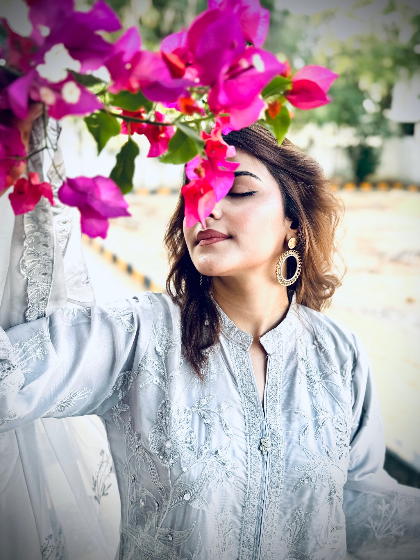 FAIRY FLOW 3-Piece Chiffon embroidered Shirt Hand Work Malai Trouser with Emroidered Dupatta MMG-794