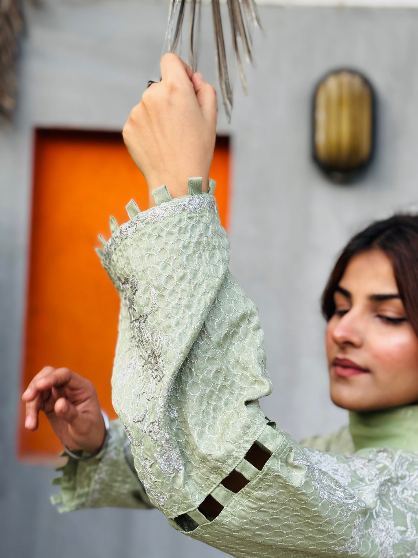 ANDAAZ E NOOR | 3-PIECE 100% COTTON EMBROIDERED SHIRT|COMFORTABLE COTTON TROUSER|CHIFFON EMBROIDERED DUPATTA MMG-933