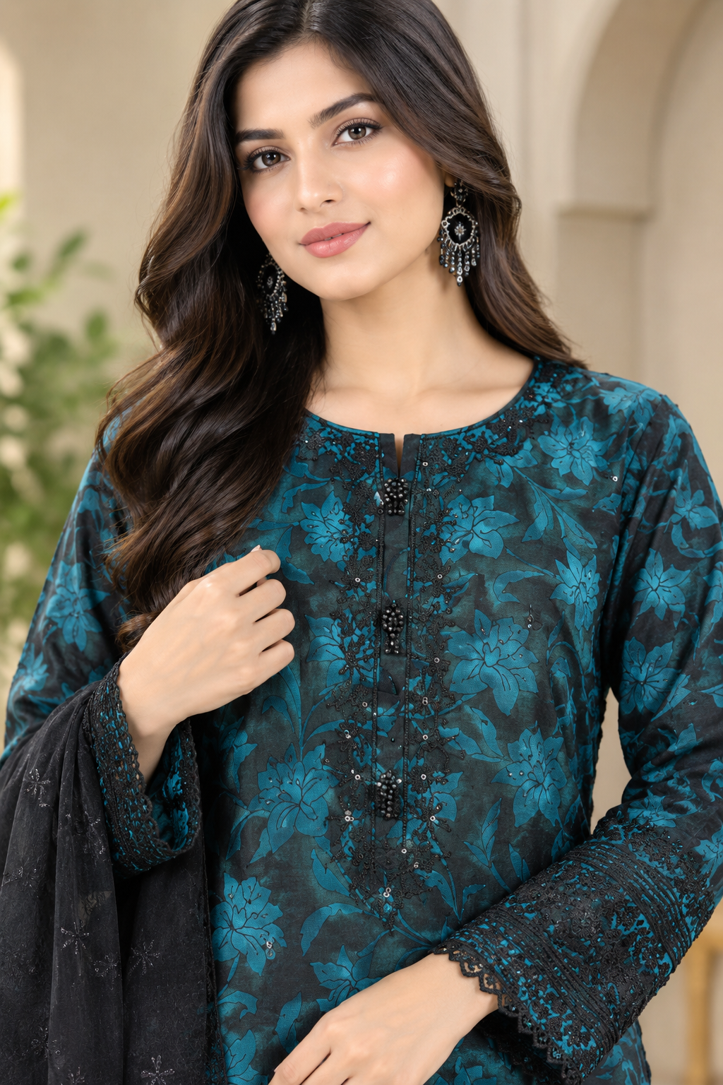 Amani Print Set | Digital Printed Silk Kurta Set