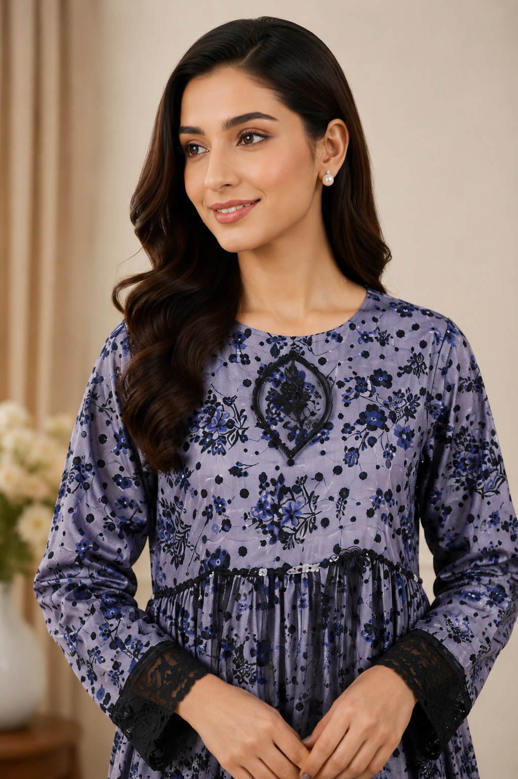Gul-e-Meherbaan | Embroidered Net Maxi with Dupatta MMG-10149