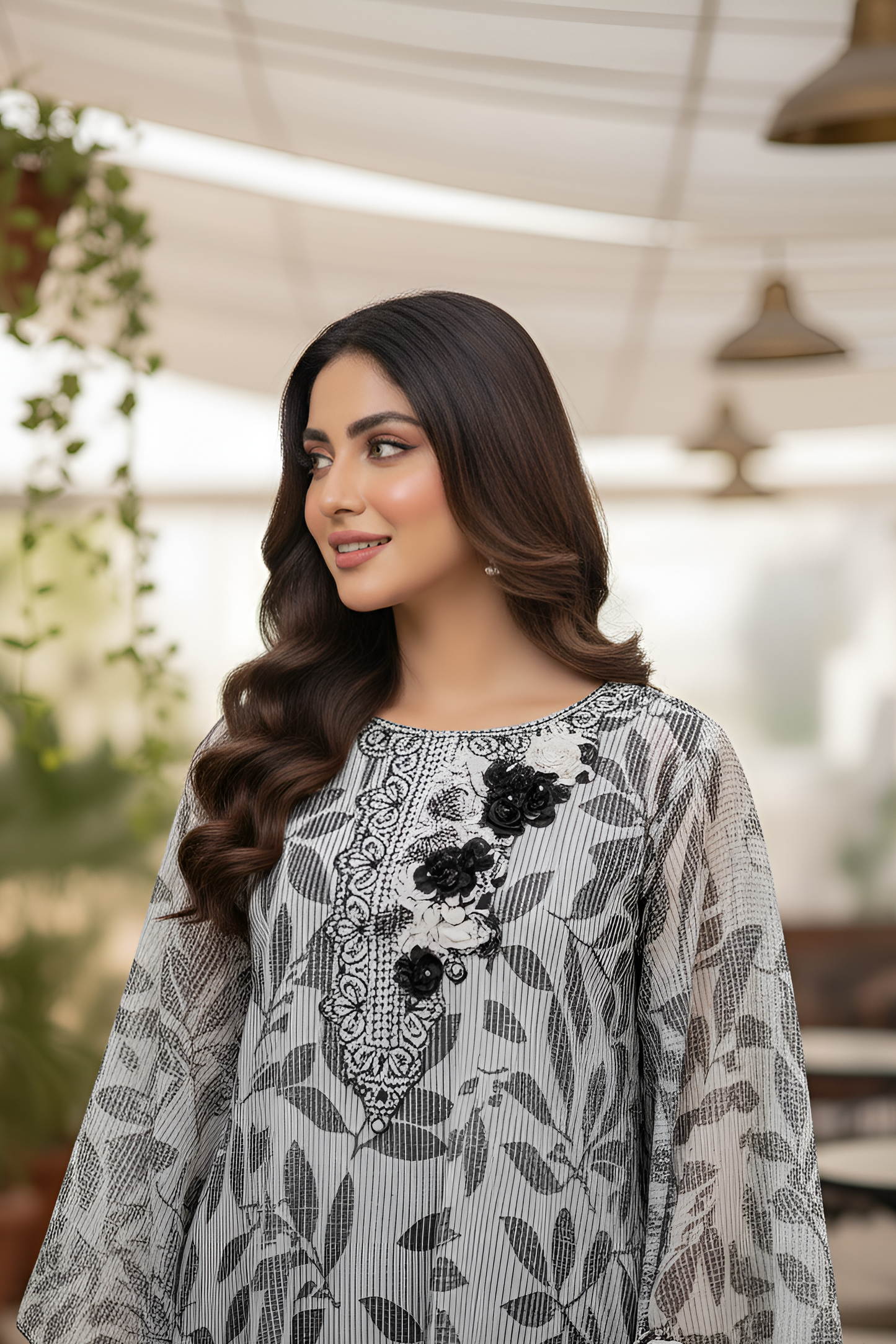 STAR KALI 3-PIECE EMBROIDERED FROCK MMG-715