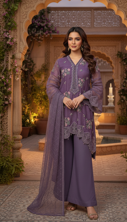 INAYAH|ORGANZA NET EMB KURTA SET MMG-796