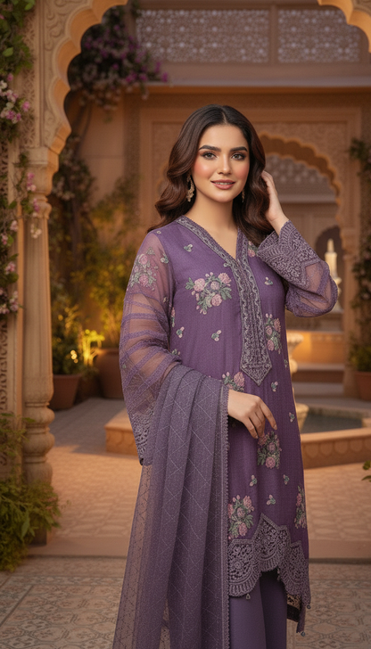 INAYAH|ORGANZA NET EMB KURTA SET MMG-796