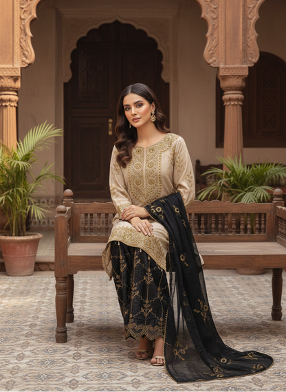 SPARKLE MASURI EDITION EMBROIDERED KURTA SET MMG-842