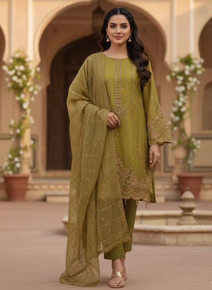 RIWAYAT MASURI EMB KURTA SET MMG-777