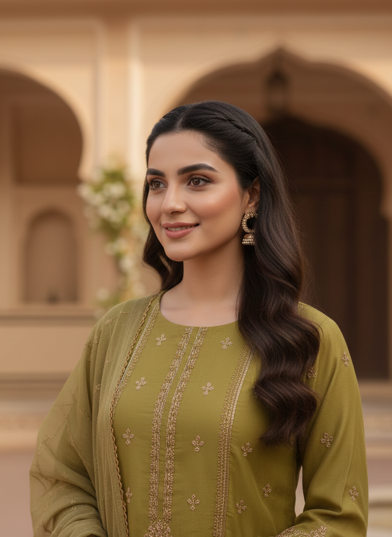 RIWAYAT MASURI EMB KURTA SET MMG-777