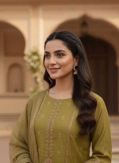 RIWAYAT MASURI EMB KURTA SET MMG-777