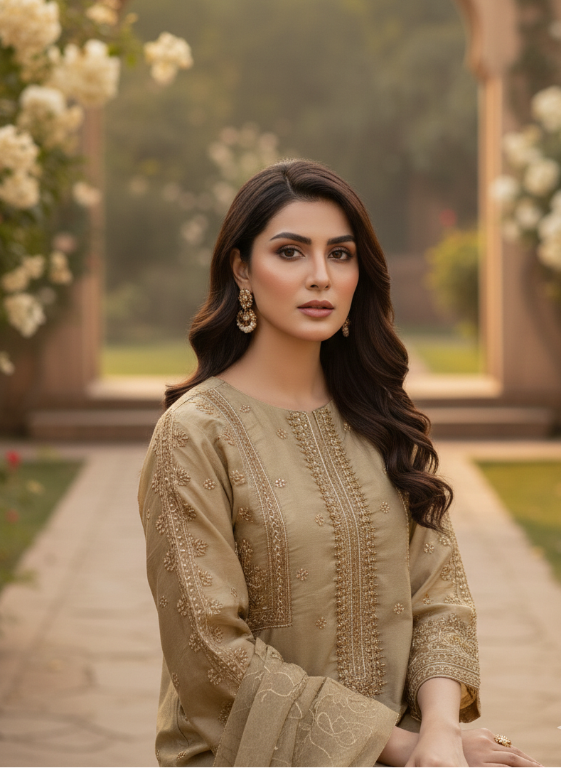 MASURI LUXE EMBROIDERED KURTA SET MMG-807