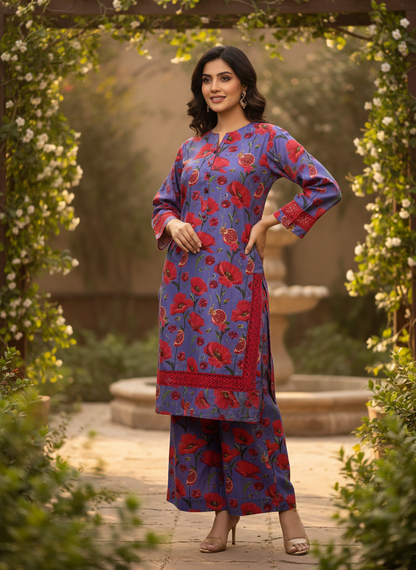 AABIRA CHARM PRINTED KURTA SET MMG D 174
