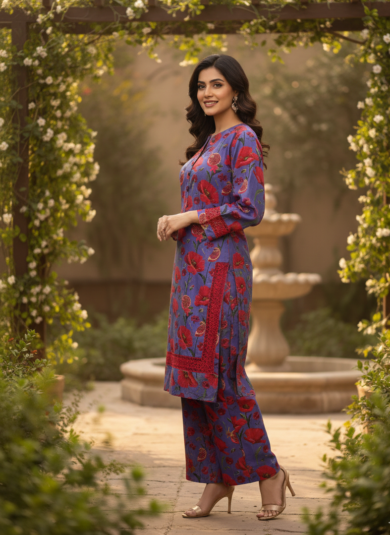 AABIRA CHARM PRINTED KURTA SET MMG D 174
