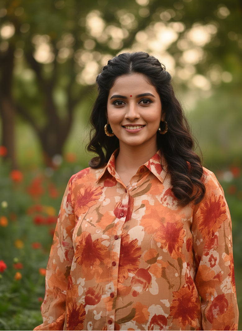 PRINTORA SILK SHORT KURTA SET MMG D 12