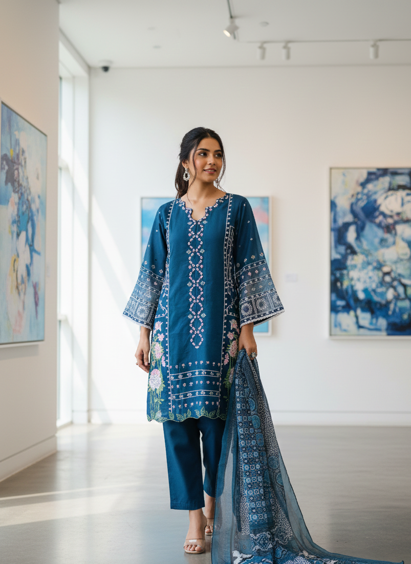 ZIVA ORGANZA KURTA SET MMG-1159