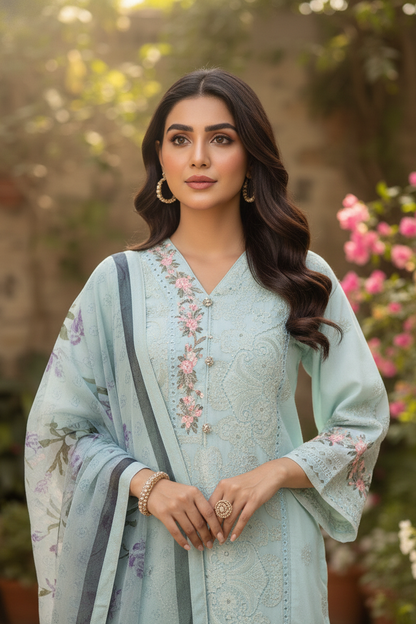 IMPERIAL ORGANZA DREAM EMB KURTA SET MMG-1102