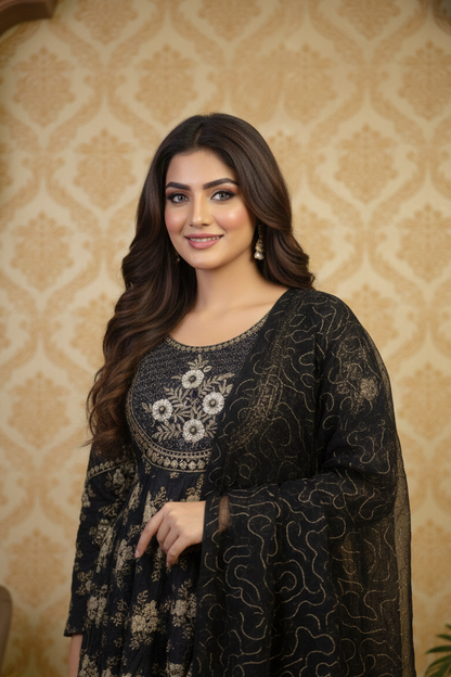 ZEHRA LUXE EMB FROCK SET MMG-900