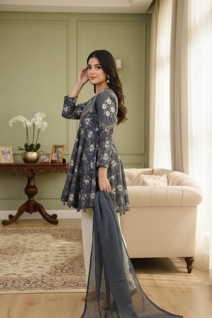 ZEHRA LUXE EMB FROCK SET MMG-900