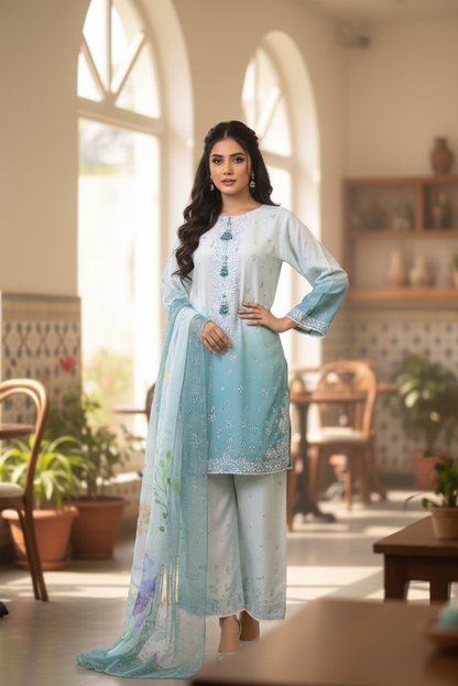 DIGITAL PRINTED ROASTER DESIGN KURTA SET