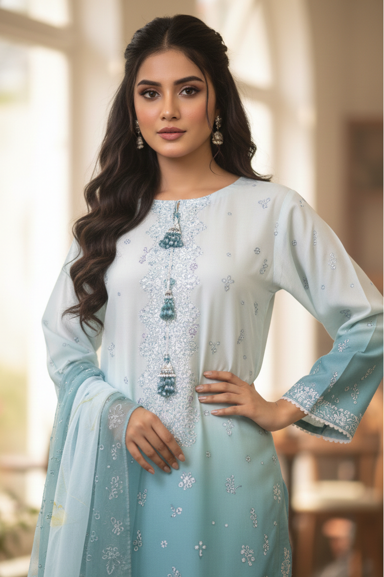 DIGITAL PRINTED ROASTER DESIGN KURTA SET