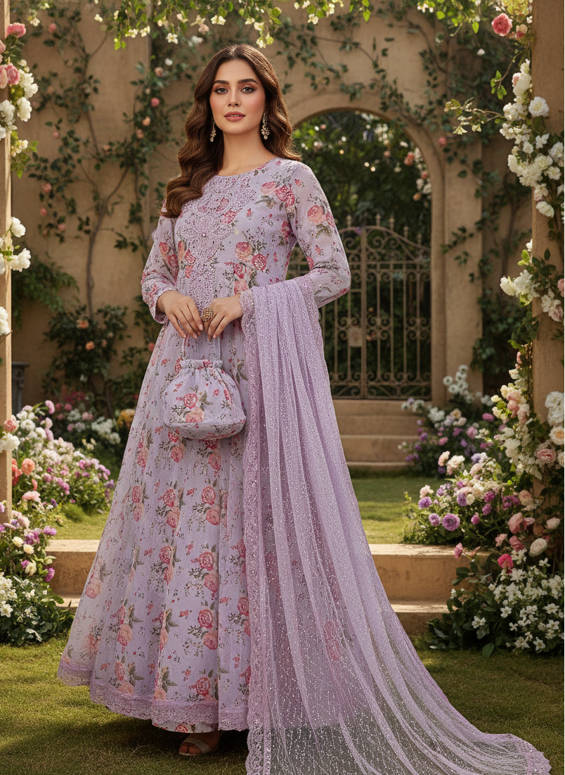 REGAL GLOW SEQUINE NET LONG MAXI