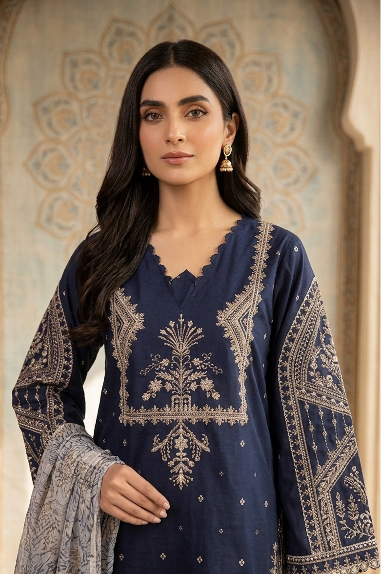 AREEBA CHARM COTTON KURTA SET MMG-1223