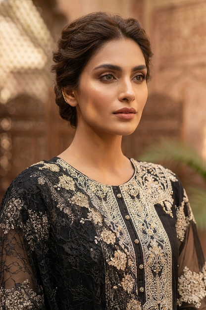 BLACK PEARL ENSEMBLE-NET EMB FROCK SET MMG-02