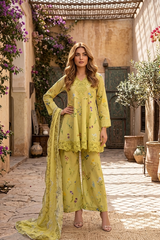 ROSHNI BANO SWISS LAWN FROCK SET