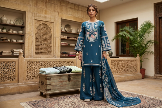 HEER EMB KURTA SET MMG-1267