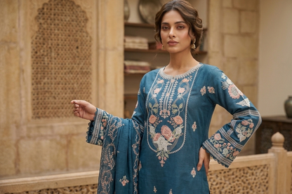 HEER EMB KURTA SET MMG-1267