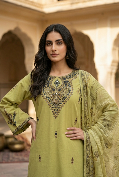 PEARL PRESTIGE EMB KURTA SET MMG-1248