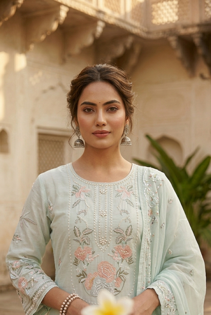 HEER EMB KURTA SET MMG-1267