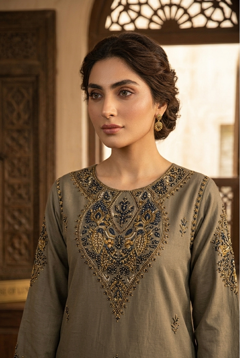 PEARL PRESTIGE EMB KURTA SET MMG-1248