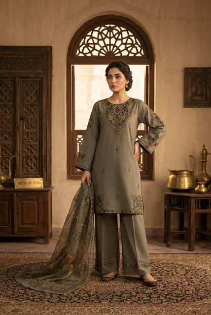 PEARL PRESTIGE EMB KURTA SET MMG-1248