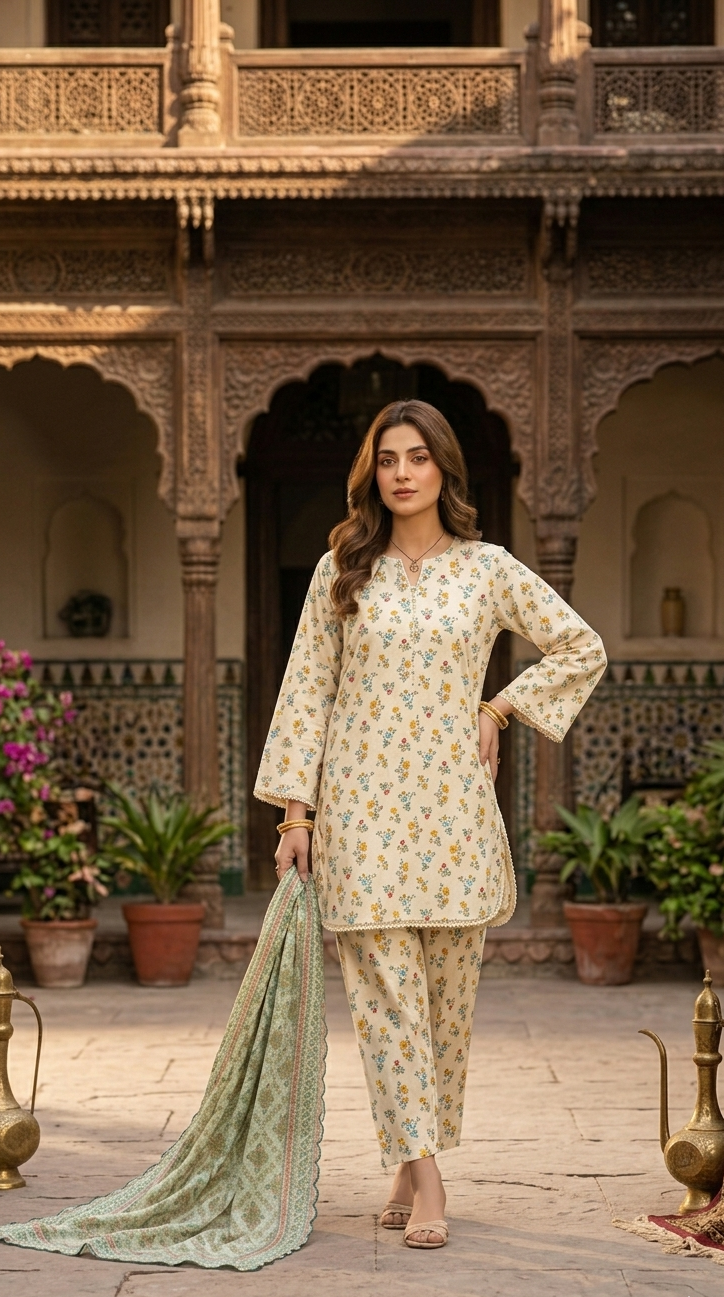 SOHNI BAHAR PRINTED LAWN SET MMG-17