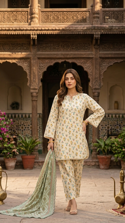SOHNI BAHAR PRINTED LAWN SET MMG-17
