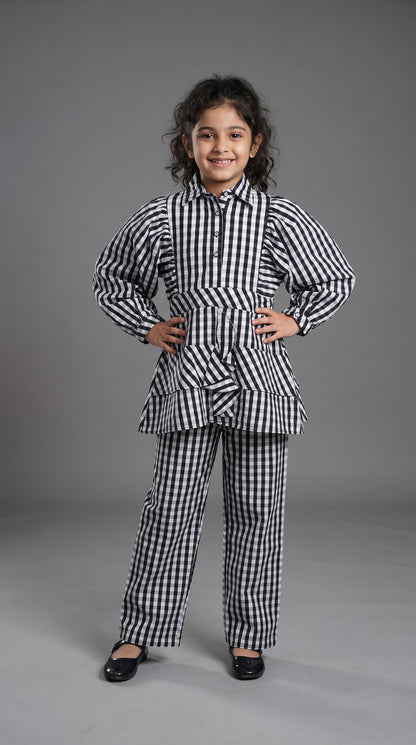 Little Gentleman Check Kurta Set